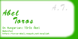 abel toros business card